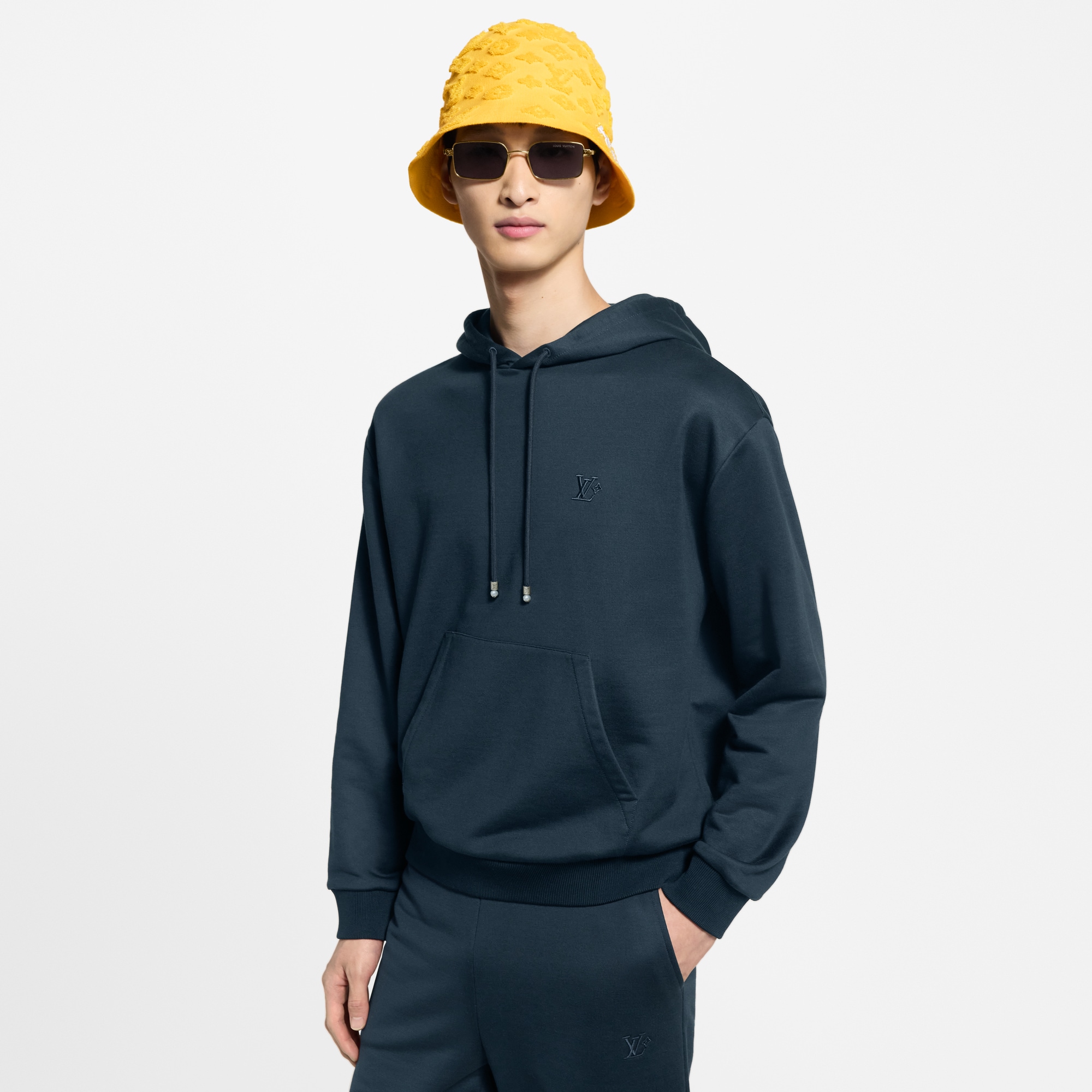 Hoodie aus Seidengemisch mit Signatur  Herren Ready to Wear Strick und Sweatshirts | LOUIS VUITTON (Zoom)