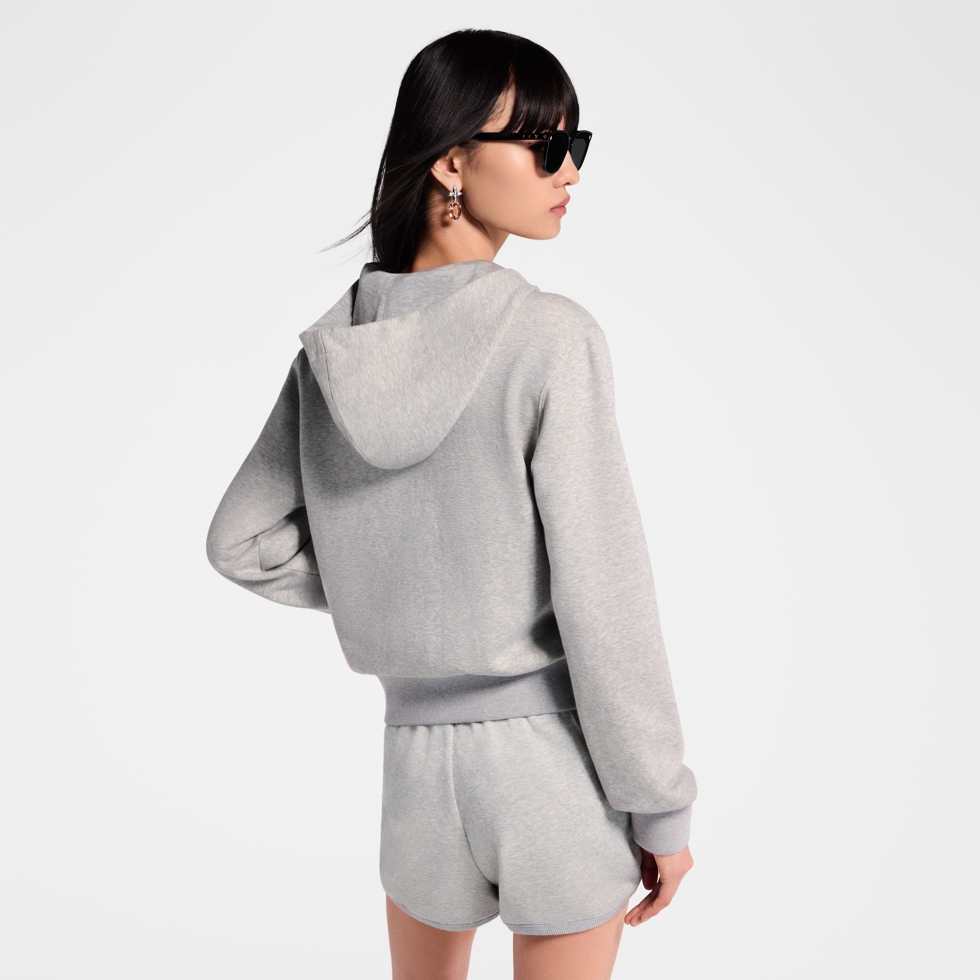 Hoodie mit Akzent aus Leder  Damen Ready to Wear Tops | LOUIS VUITTON (Zoom)