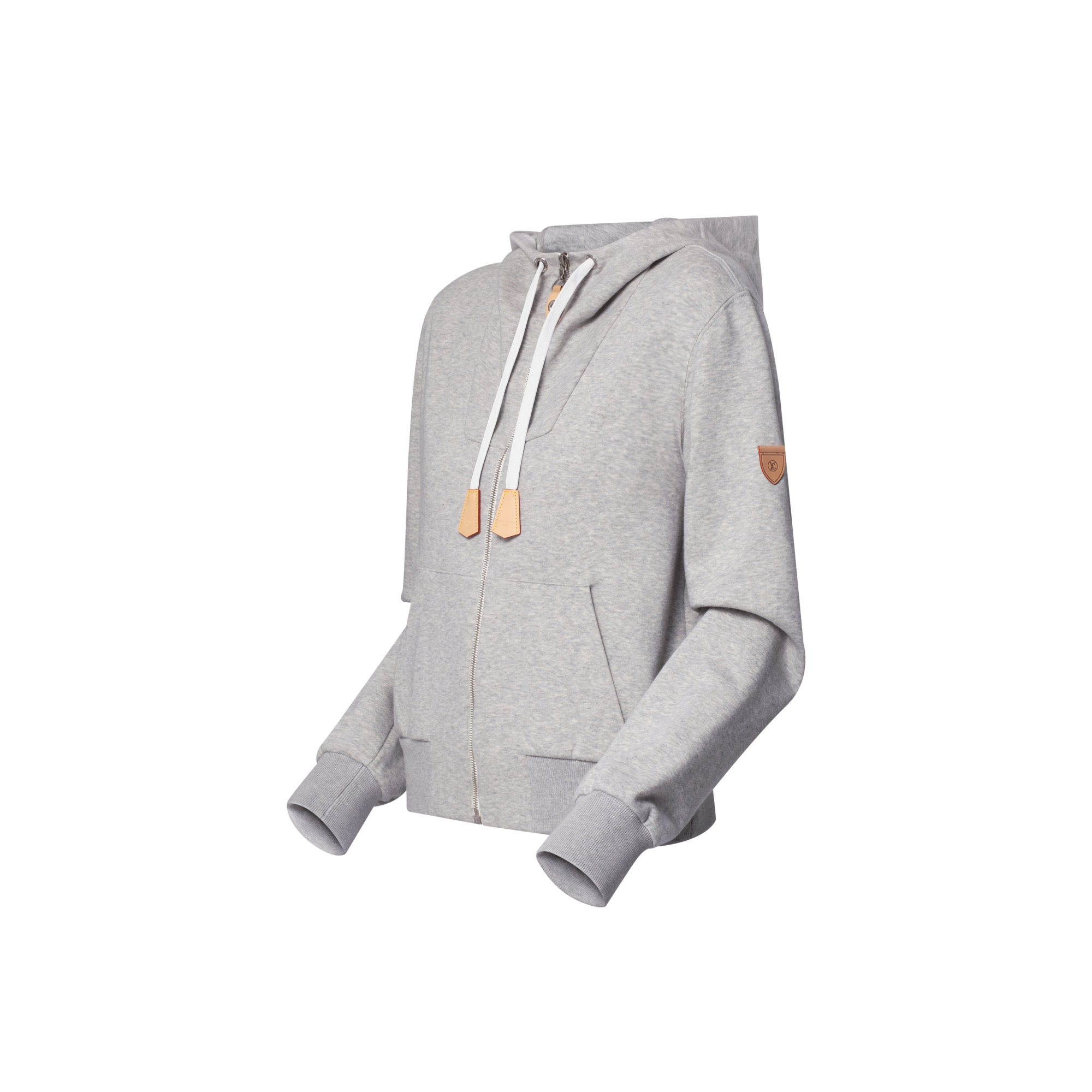 Hoodie mit Akzent aus Leder  Damen Ready to Wear Tops | LOUIS VUITTON (Zoom)