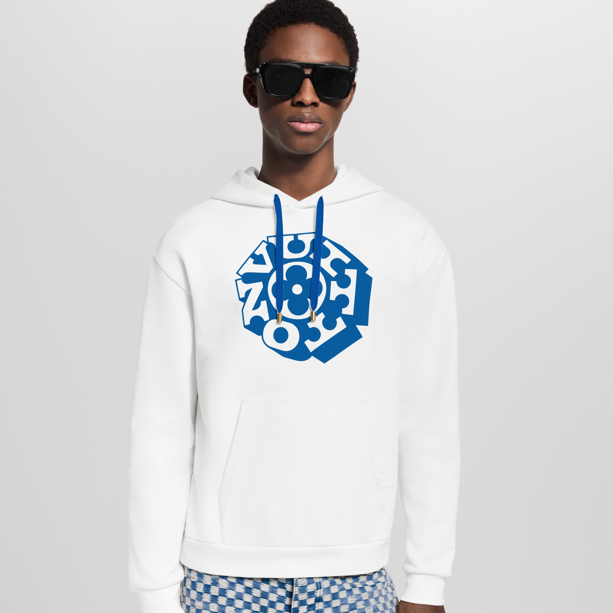 Hoodie mit gedruckter Signatur  Herren Ready to Wear T-Shirts und Poloshirts | LOUIS VUITTON (Zoom)