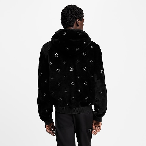 Hoodie mit Lammfell und Monogram Herren Ready to Wear Vollständige Ready to Wear | LOUIS VUITTON (Zoom)