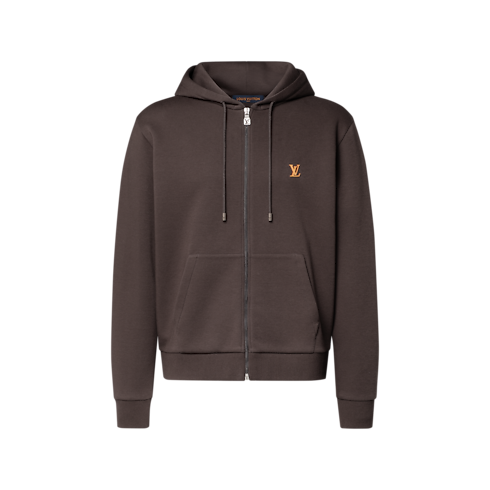 Hoodie mit LV Signatur und Reißverschluss front view
