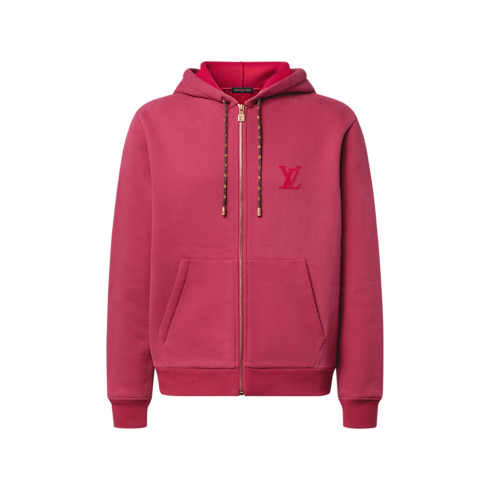 Hoodie mit Nadelfilz-Signatur und Reißverschluss Herren Ready to Wear Vollständige Ready to Wear | LOUIS VUITTON (Zoom)