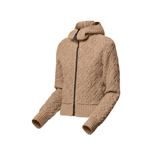 Hoodie mit Reißverschluss und Monogram-Motiv Damen Ready to Wear Tops | LOUIS VUITTON (Zoom)