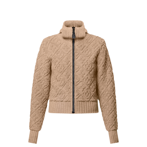 Hoodie mit Reißverschluss und Monogram-Motiv Damen Ready to Wear Tops | LOUIS VUITTON (Zoom)