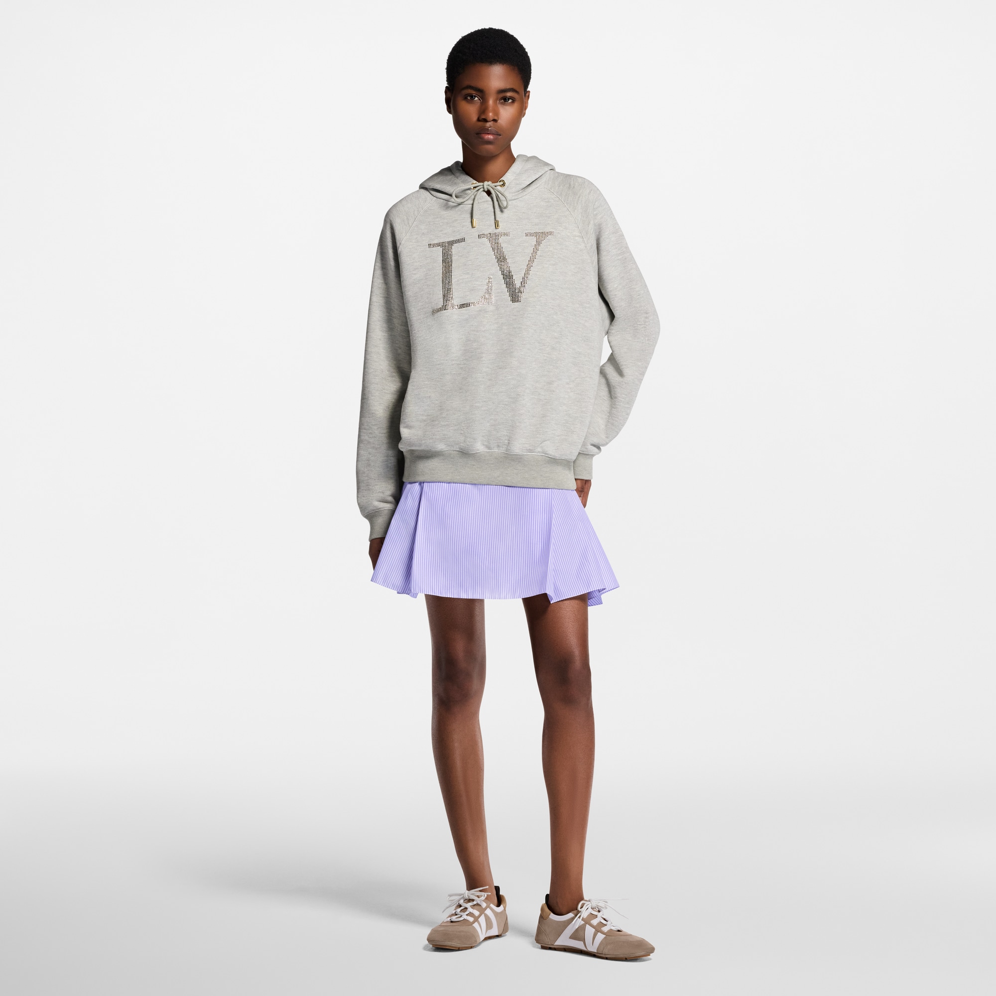 Hoodie mit Signatur aus Kristall-Strass  Damen Ready to Wear Tops | LOUIS VUITTON (Zoom)