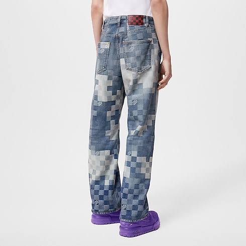 Hose aus Denim im Skater-Look mit Damier-Motiv Herren Ready to Wear Denim | LOUIS VUITTON (Zoom)