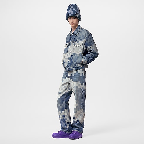 Hose aus Denim im Skater-Look mit Damier-Motiv Herren Ready to Wear Denim | LOUIS VUITTON (Zoom)