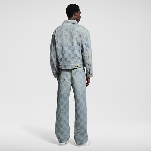 Hose aus Denim im Skater-Look mit Damier-Motiv Herren Ready to Wear Denim | LOUIS VUITTON (Zoom)