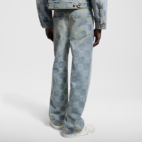 Hose aus Denim im Skater-Look mit Damier-Motiv Herren Ready to Wear Denim | LOUIS VUITTON (Zoom)