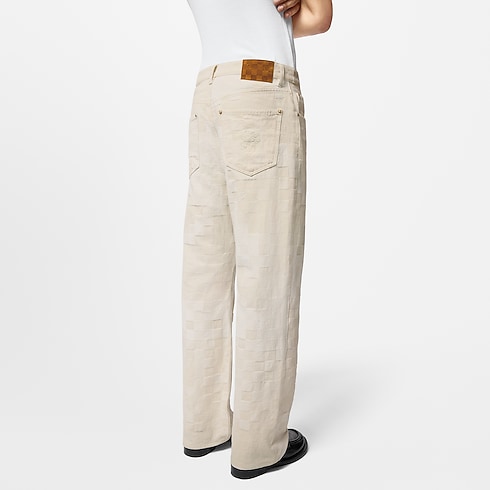 Hose aus Denim im Skater-Stil aus Damoflage-Jacquardgewebe Herren Ready to Wear Denim | LOUIS VUITTON (Zoom)