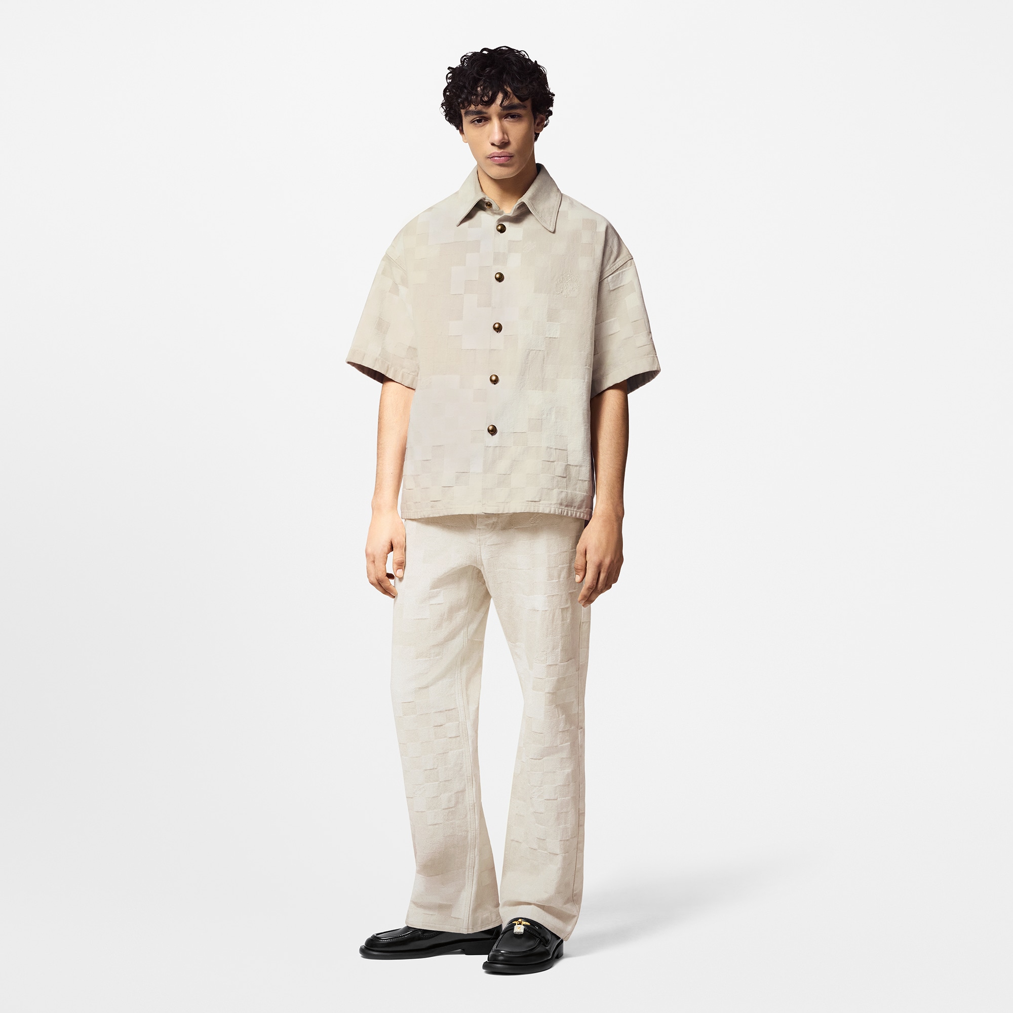 Hose aus Denim im Skater-Stil aus Damoflage-Jacquardgewebe  Herren Ready to Wear Denim | LOUIS VUITTON (Zoom)