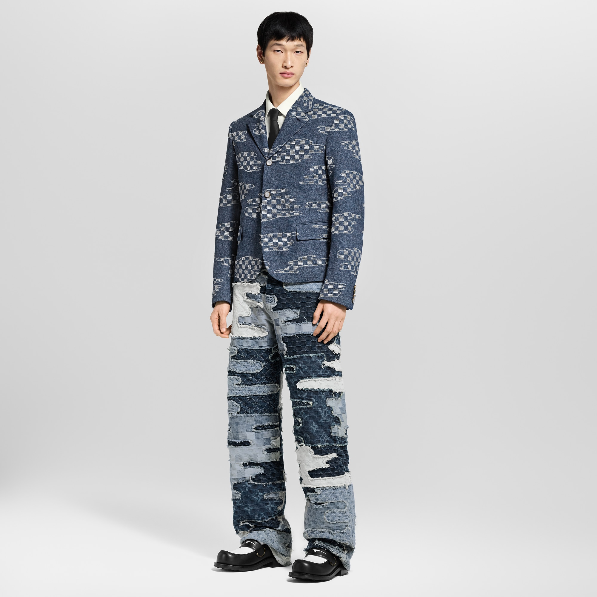 Hose aus Denim im Skater-Stil mit Patchwork-Motiv  Herren Ready to Wear Denim | LOUIS VUITTON (Zoom)