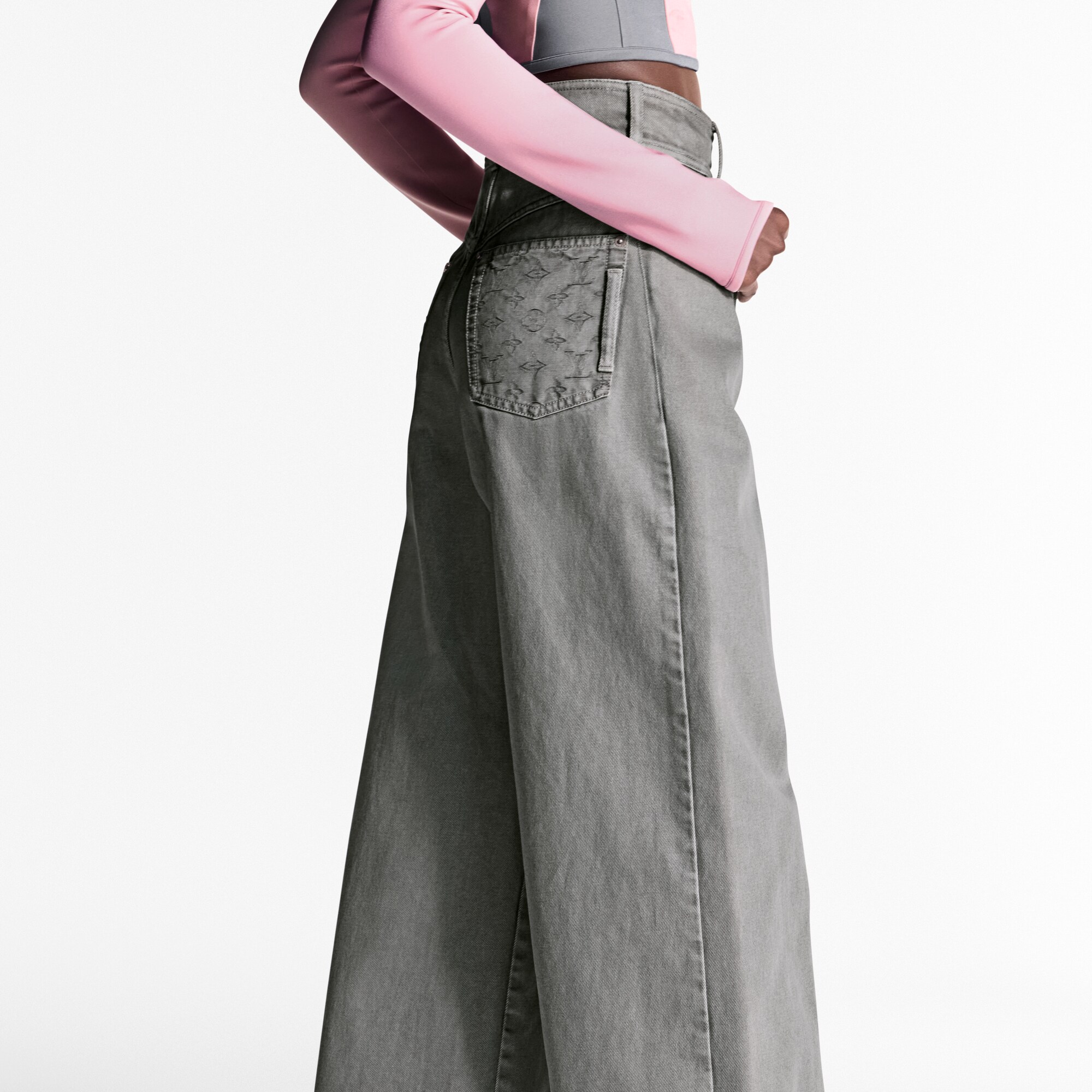 Hose aus Denim mit Bügelfalten  Damen Ready to Wear Hosen | LOUIS VUITTON (Zoom)