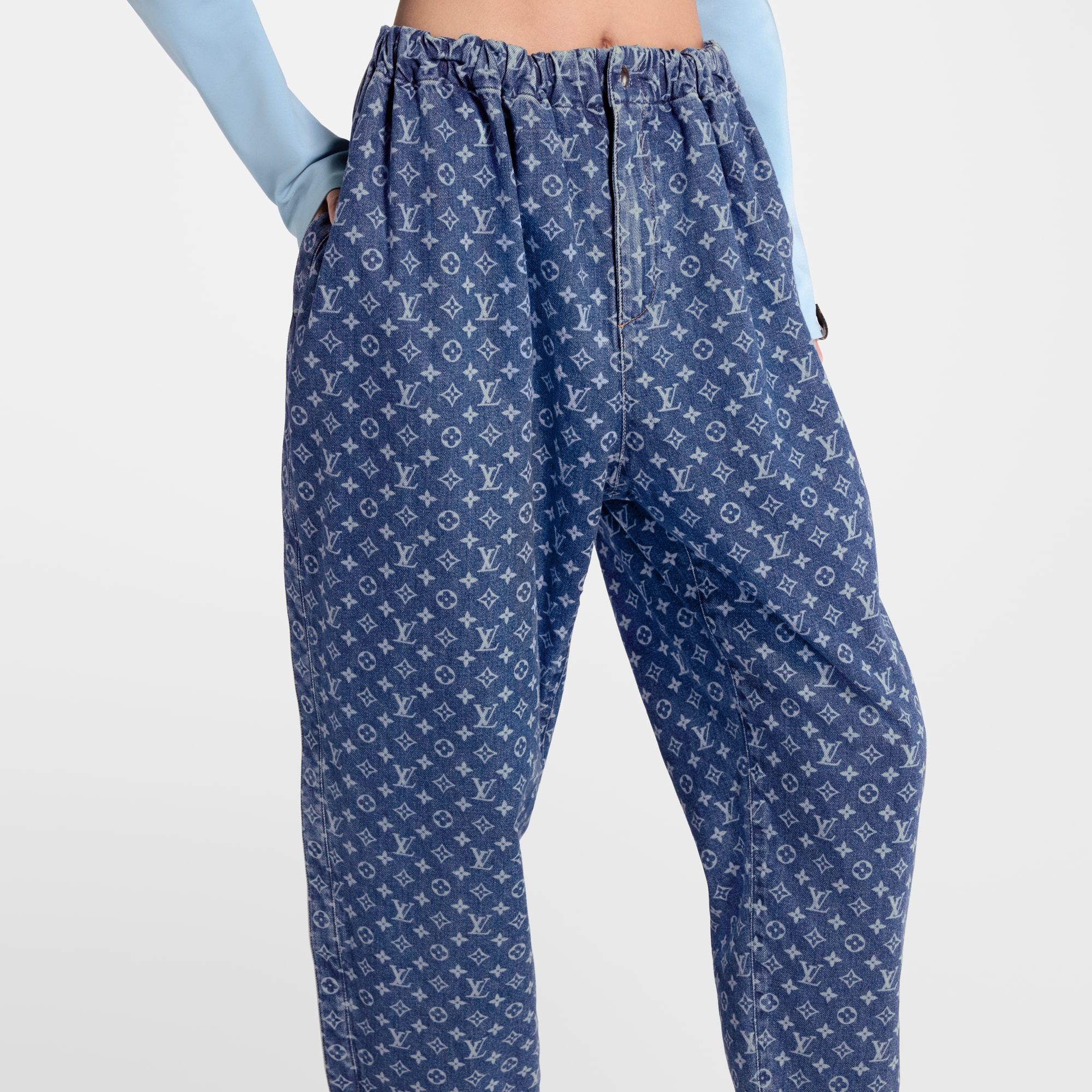 Hose aus Denim mit Monogram  Damen Ready to Wear Hosen | LOUIS VUITTON (Zoom)