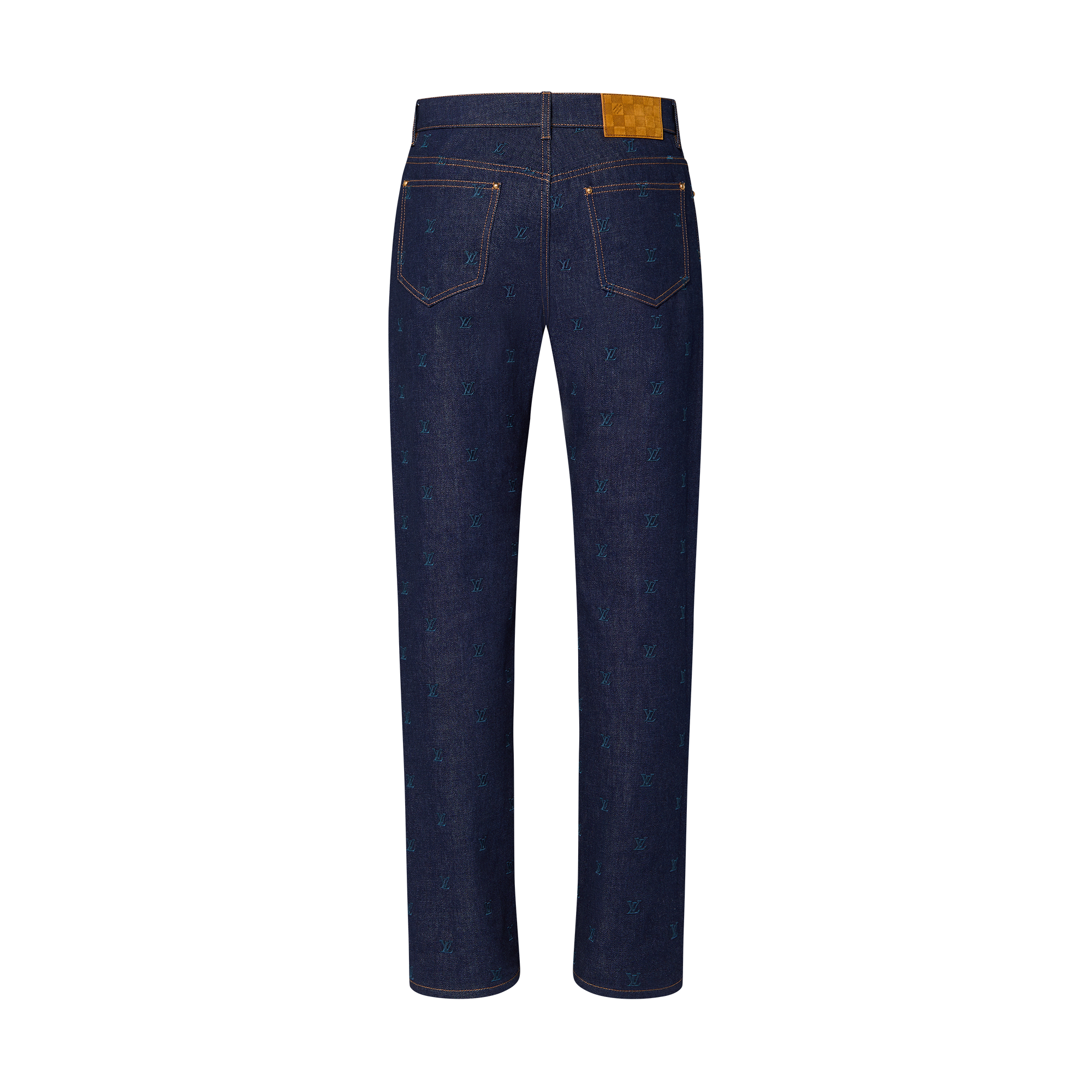 Hose aus Denim mit Verzierungen und LV Blason-Motiv  Herren Ready to Wear Denim | LOUIS VUITTON (Zoom)