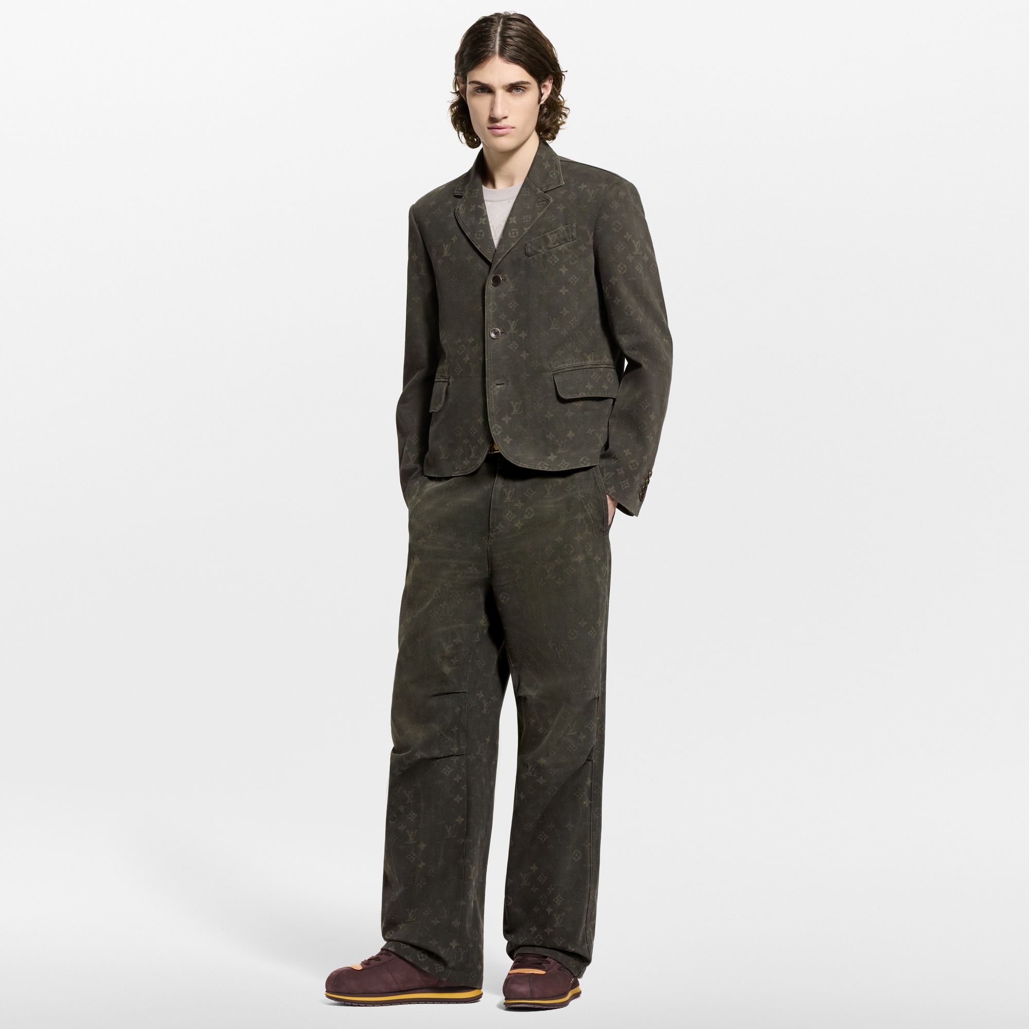 Hose aus Denim mit Wachs-Finish und Monogram-Motiv  Herren Ready to Wear Denim | LOUIS VUITTON (Zoom)