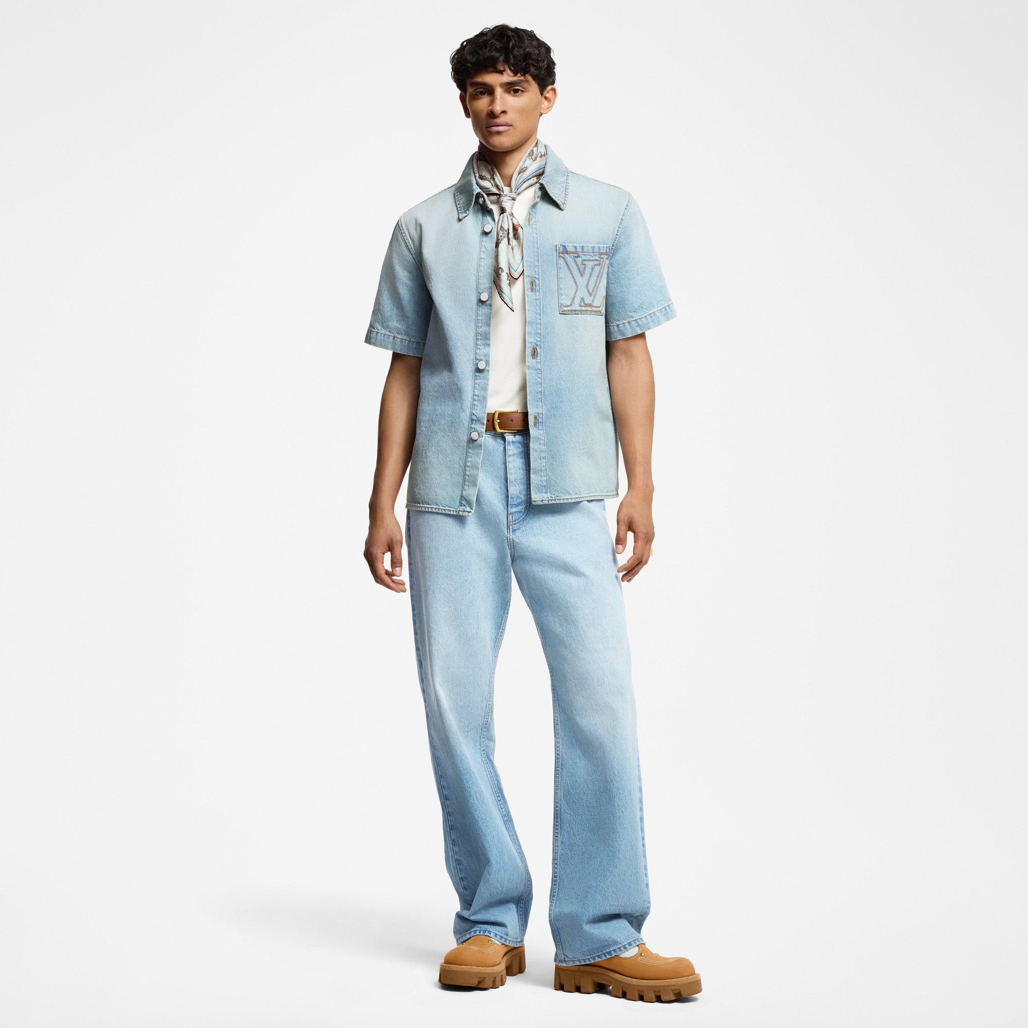 Hose aus Denim mit weit geschnittenem Bein  Herren Ready to Wear Denim | LOUIS VUITTON (Zoom)