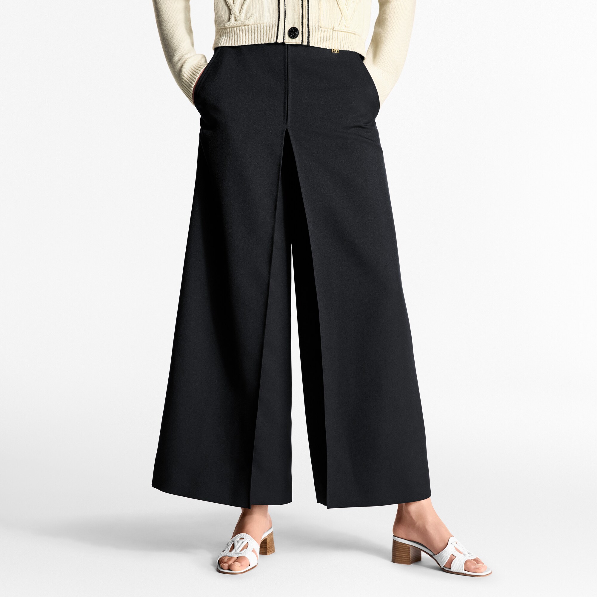 Hose aus Gabardine mit Falten  Damen Ready to Wear Hosen | LOUIS VUITTON (Zoom)