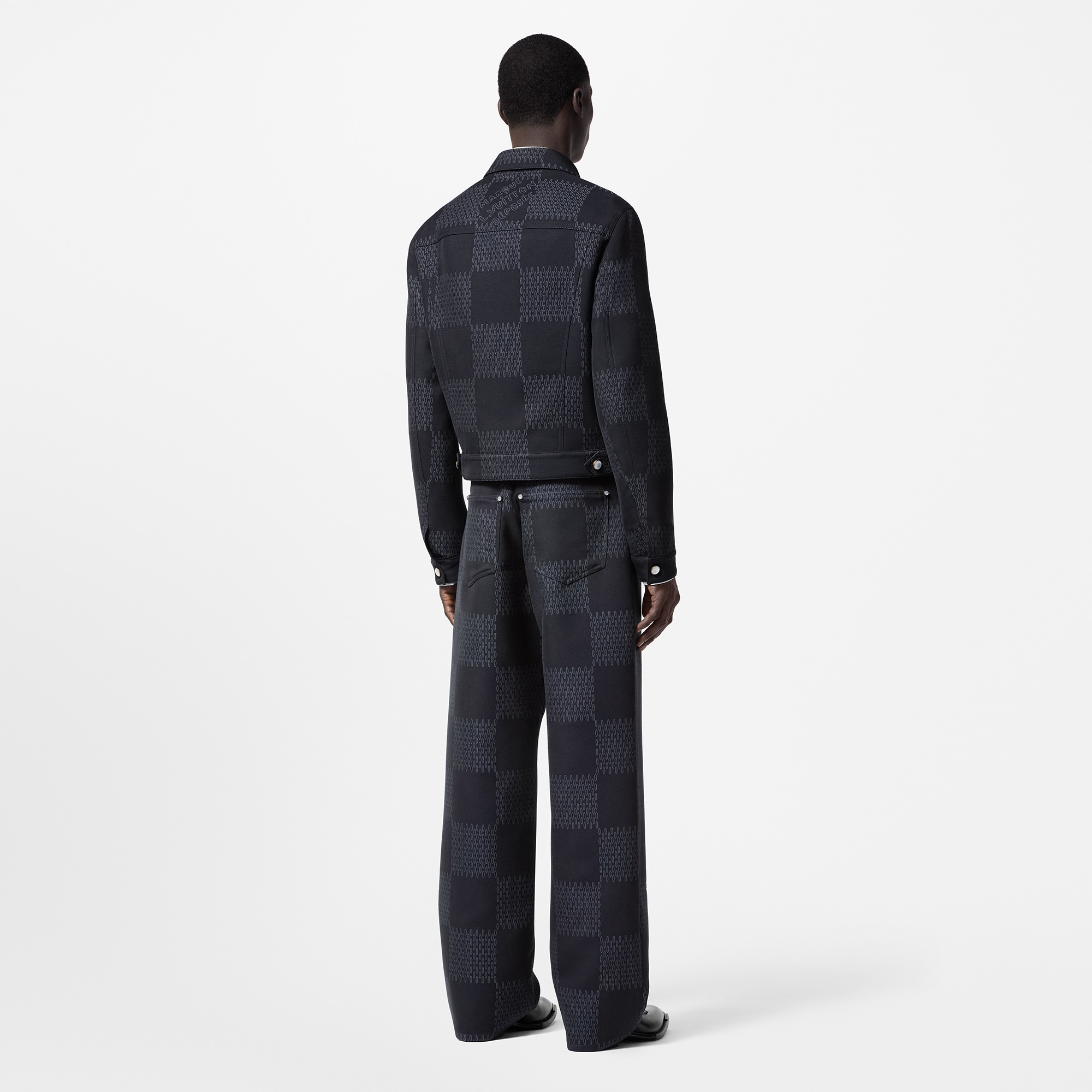 Hose aus Jacquardgewebe aus Wolle mit Damier-Motiv  Herren Ready to Wear Hosen | LOUIS VUITTON (Zoom)
