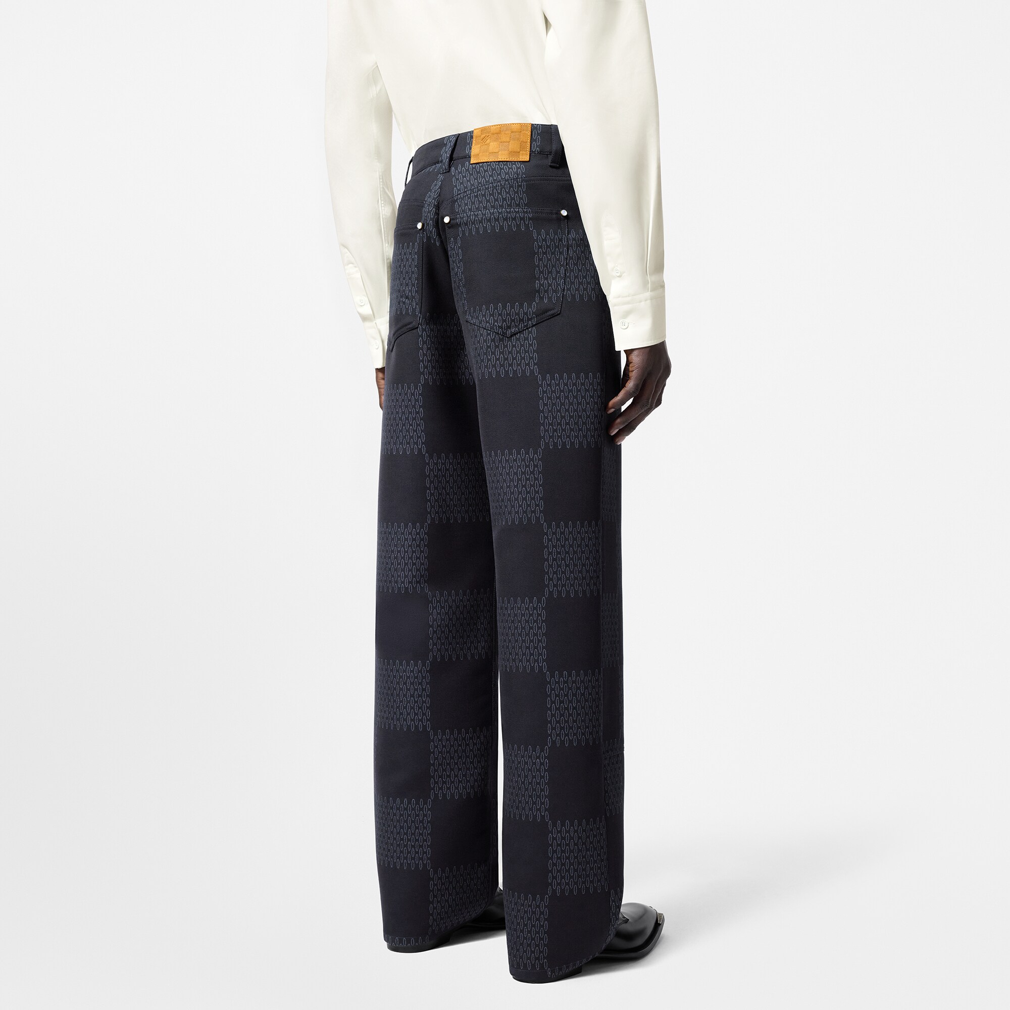 Hose aus Jacquardgewebe aus Wolle mit Damier-Motiv  Herren Ready to Wear Hosen | LOUIS VUITTON (Zoom)