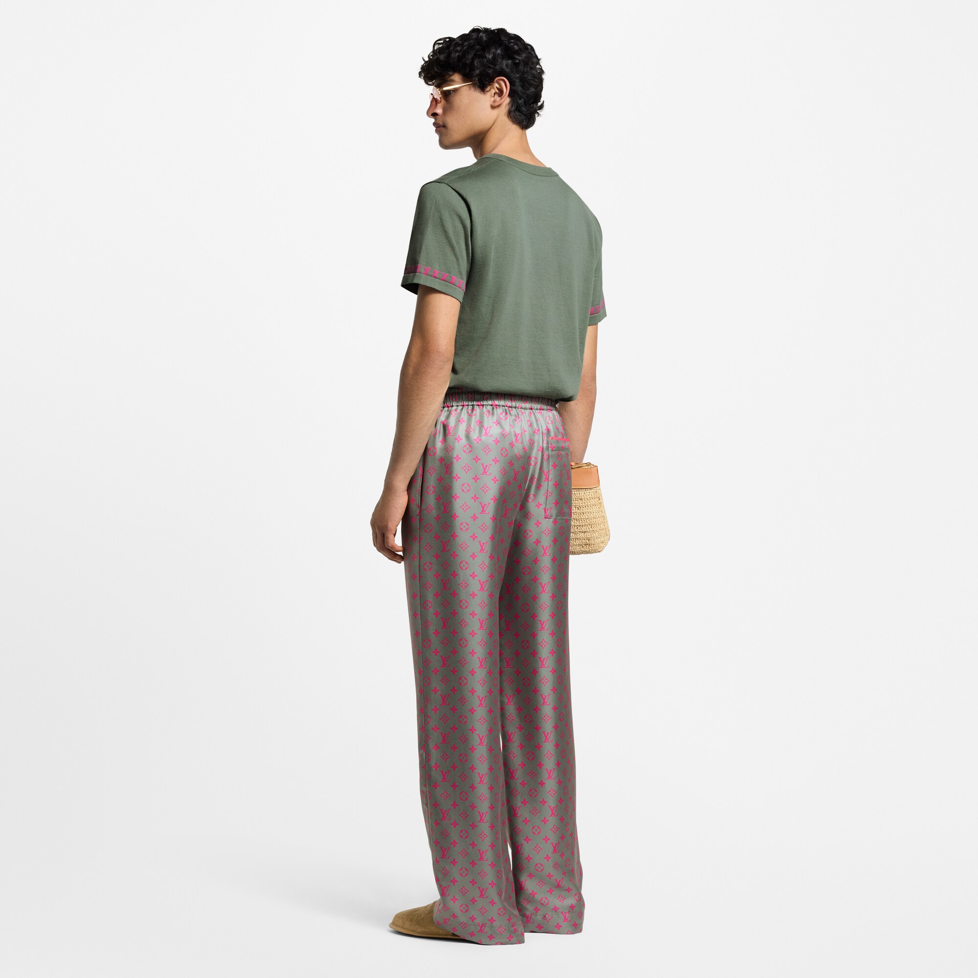 Hose aus Seide mit Monogram-Motiv und Zugband  Herren Ready to Wear Hosen | LOUIS VUITTON (Zoom)