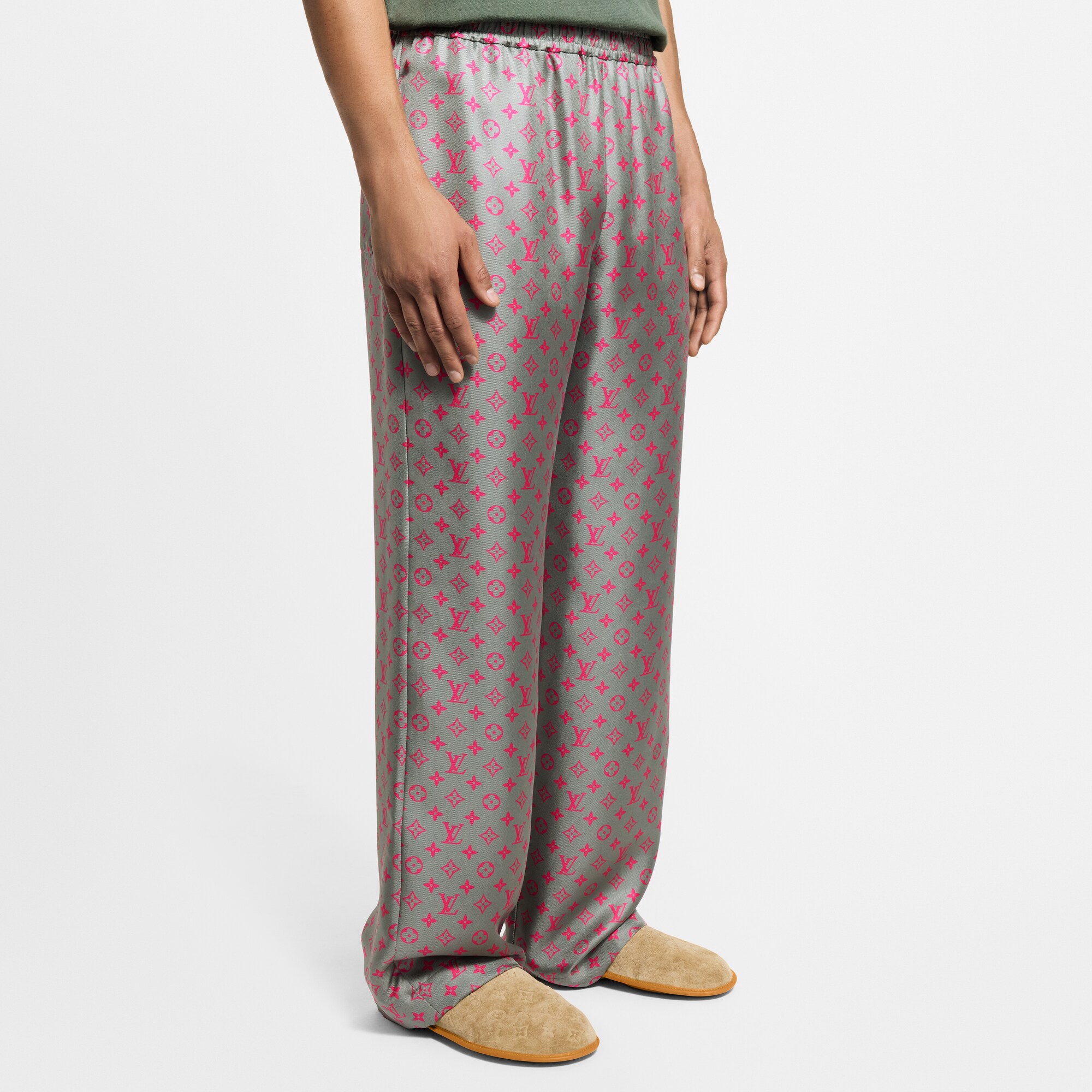 Hose aus Seide mit Monogram-Motiv und Zugband  Herren Ready to Wear Hosen | LOUIS VUITTON (Zoom)