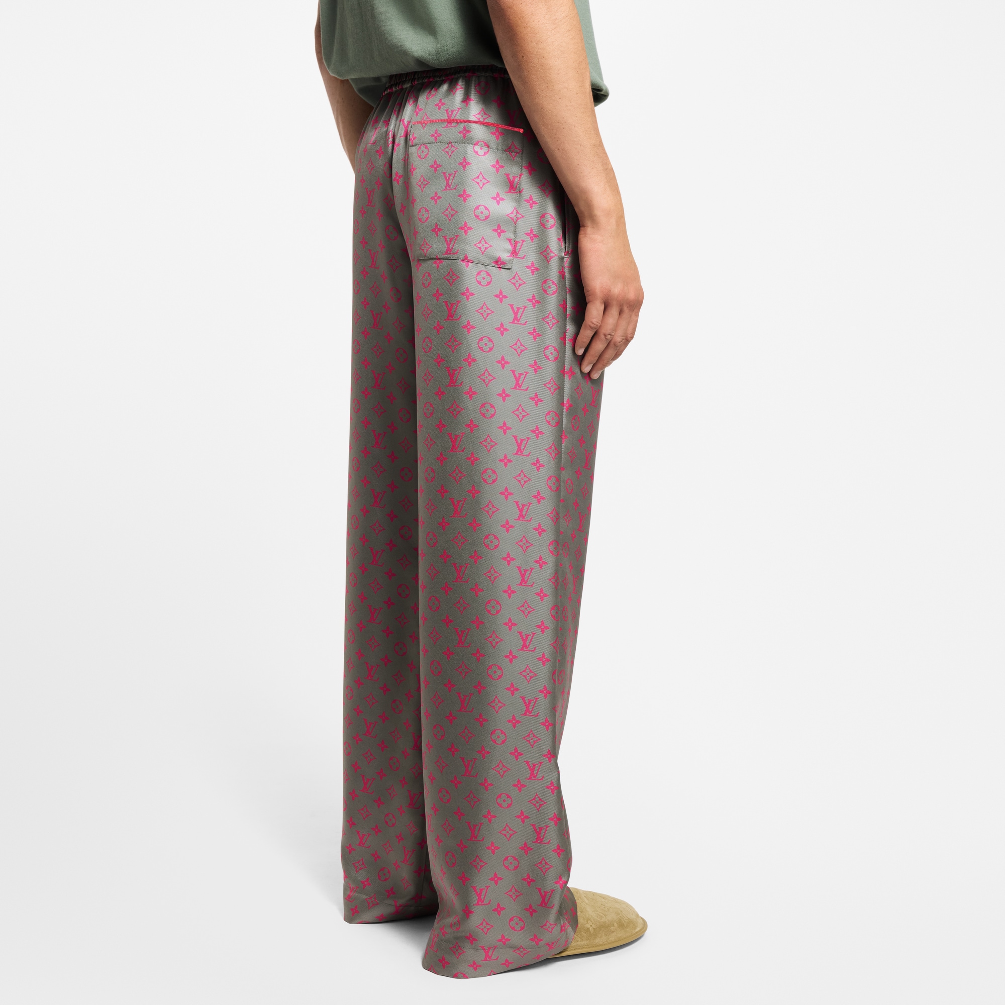 Hose aus Seide mit Monogram-Motiv und Zugband  Herren Ready to Wear Hosen | LOUIS VUITTON (Zoom)
