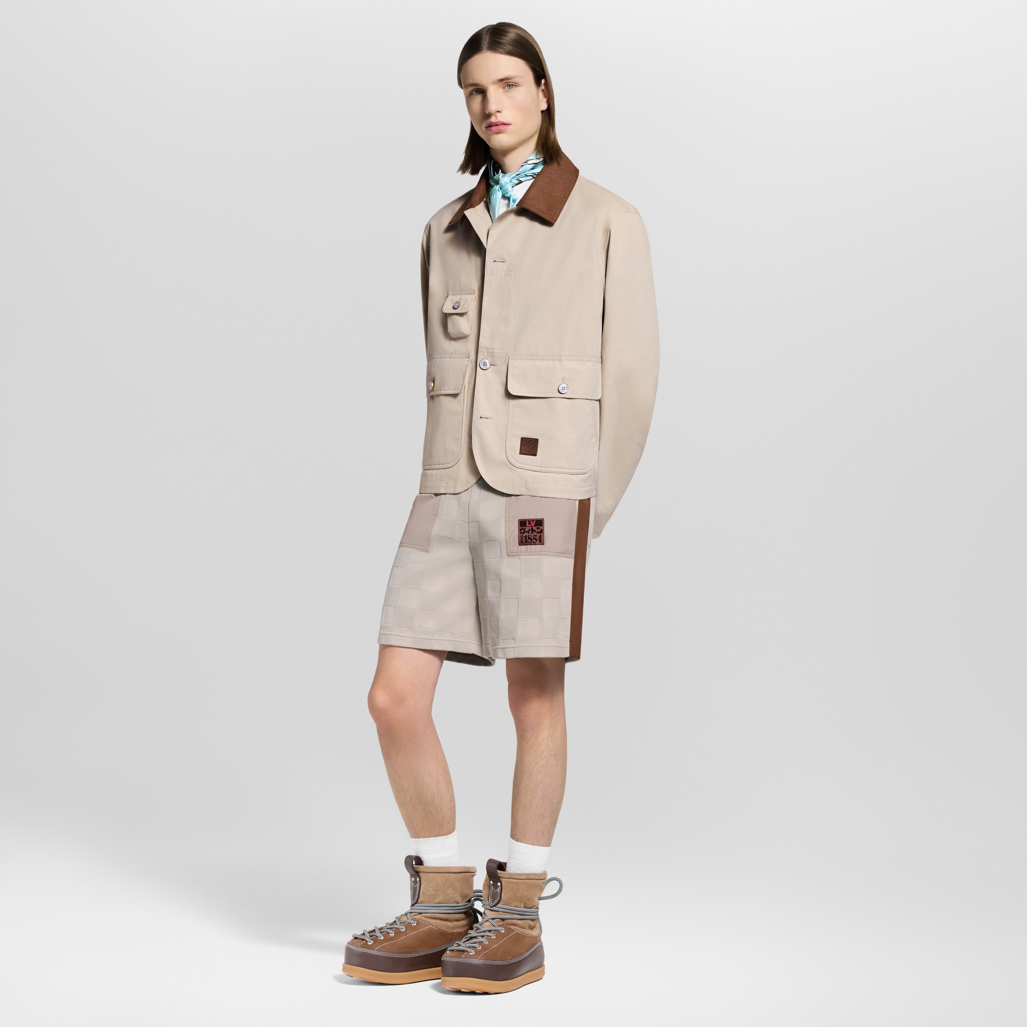 Hybrid-Shorts im Workwear-Stil mit Damier-Motiv  Herren Ready to Wear Vollständige Ready to Wear | LOUIS VUITTON (Zoom)