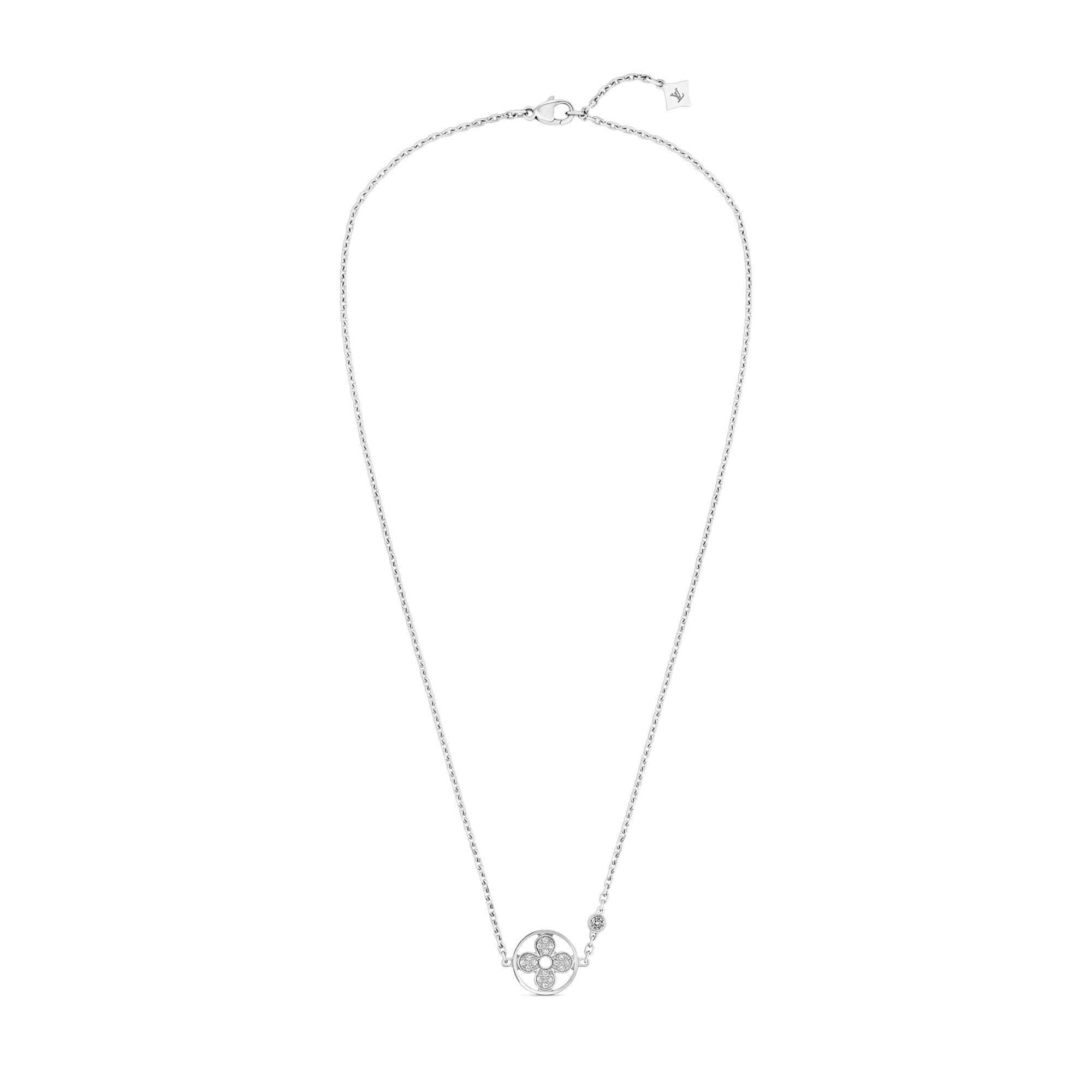 Idylle Blossom Anhänger mit Halskette, Weißgold und Diamanten  Schmuck Kategorien Halsketten und Anhänger | LOUIS VUITTON (Zoom)
