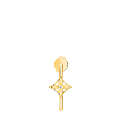 Idylle Blossom kleine Creole, Gelbgold und Diamant - Einzelstück Schmuck Kategorien Ohrringe | LOUIS VUITTON (Zoom)