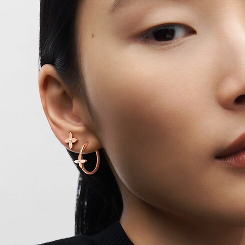 Idylle Blossom kleine Creole, Roségold und Diamant - Einzelstück Schmuck Kategorien Ohrringe | LOUIS VUITTON (Zoom)