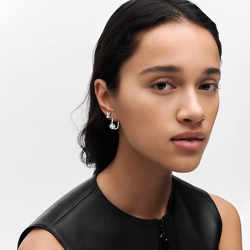 Idylle Blossom kleine Creole, Weißgold und Diamant - Einzelstück Schmuck Kategorien Ohrringe | LOUIS VUITTON (Zoom)