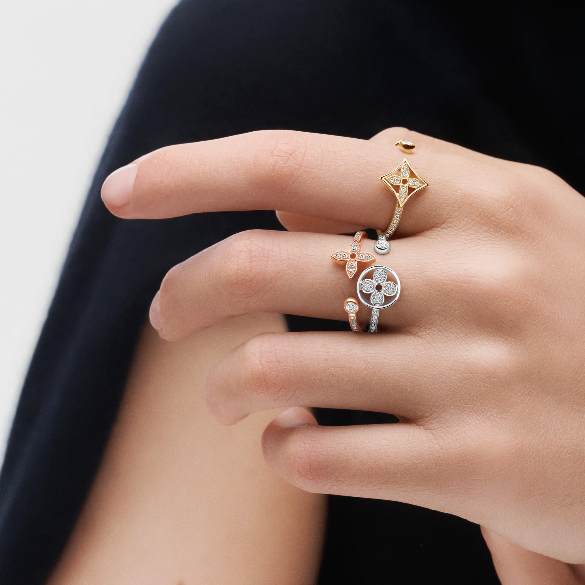 Idylle Blossom mit Diamanten besetzter Ring, 3 Goldarten und Diamanten  Schmuck Kategorien Alle Schmuckstücke | LOUIS VUITTON (Zoom)