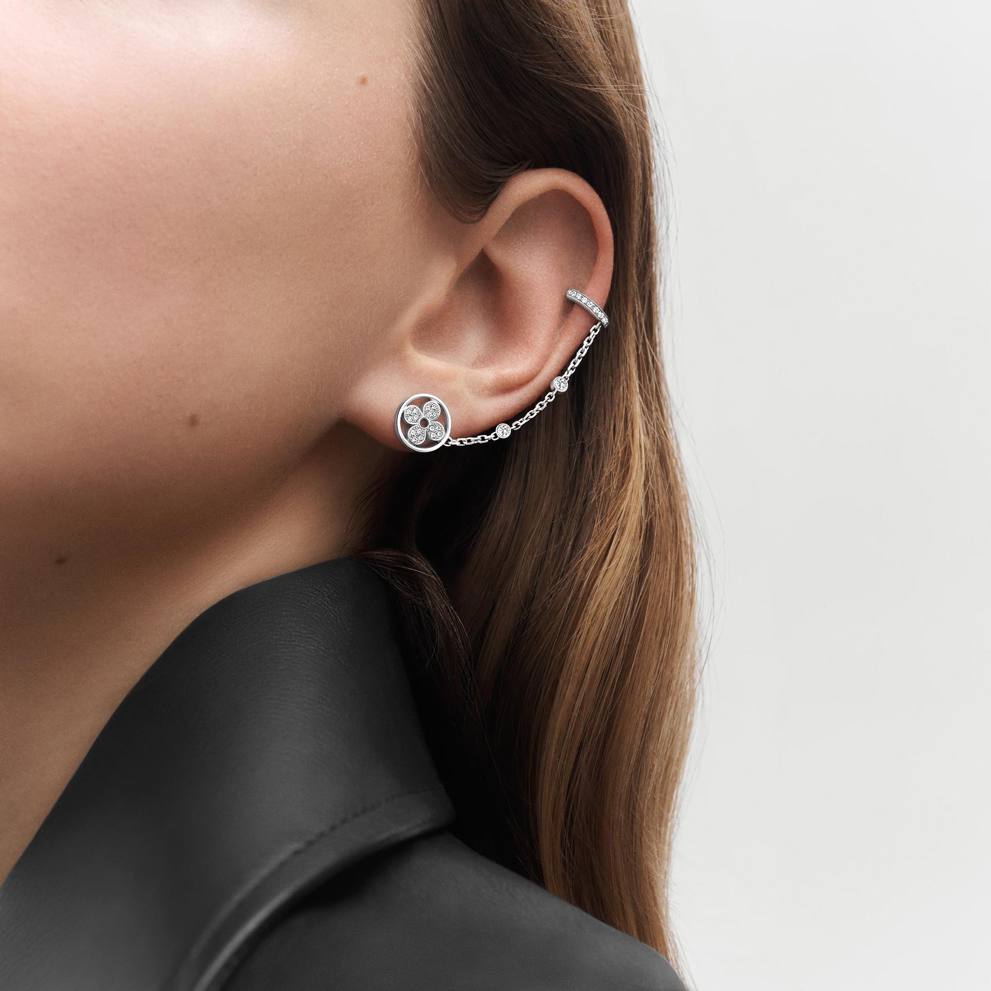 Idylle Blossom Mono Chain Ohrring, Weißgold und Diamanten - Einzelstück  Schmuck Kategorien Ohrringe | LOUIS VUITTON (Zoom)