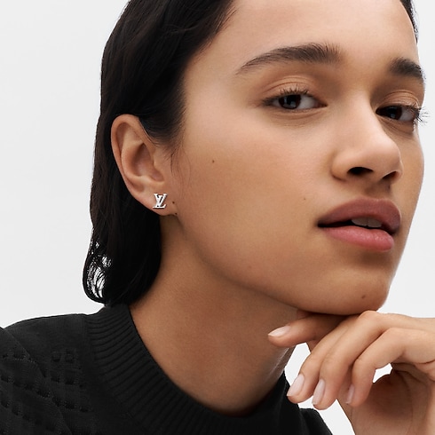 Idylle Blossom Ohrstecker zum Wenden, Gelb- und Weißgold und Diamant - Einzelstück Schmuck Kategorien Ohrringe | LOUIS VUITTON (Zoom)