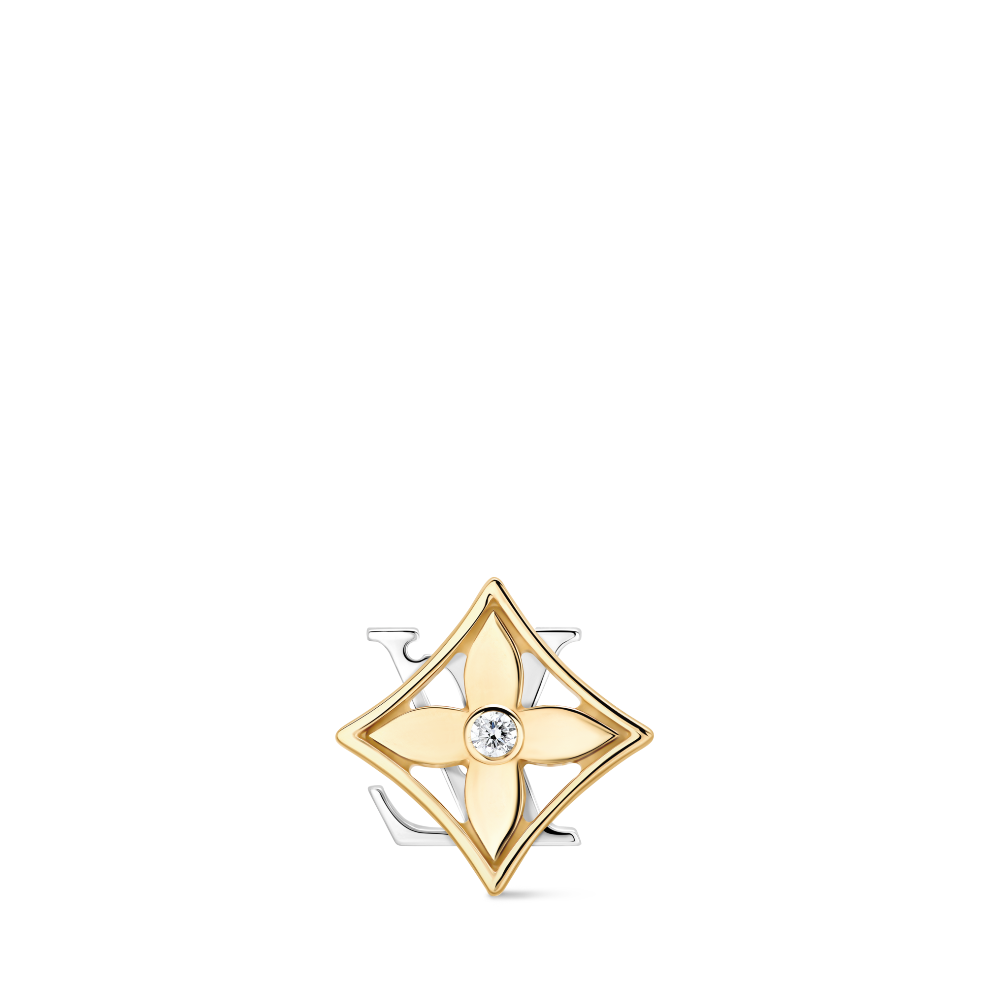 Idylle Blossom Ohrstecker zum Wenden, Gelb- und Weißgold und Diamant - Einzelstück  Schmuck Kategorien Ohrringe | LOUIS VUITTON (Zoom)