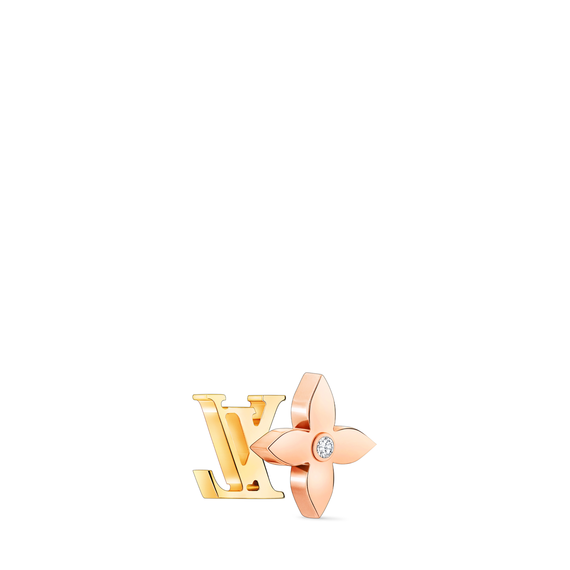 Idylle Blossom Ohrstecker zum Wenden, Rosé- und Gelbgold und Diamant - Einzelstück  Schmuck Kategorien Ohrringe | LOUIS VUITTON (Zoom)