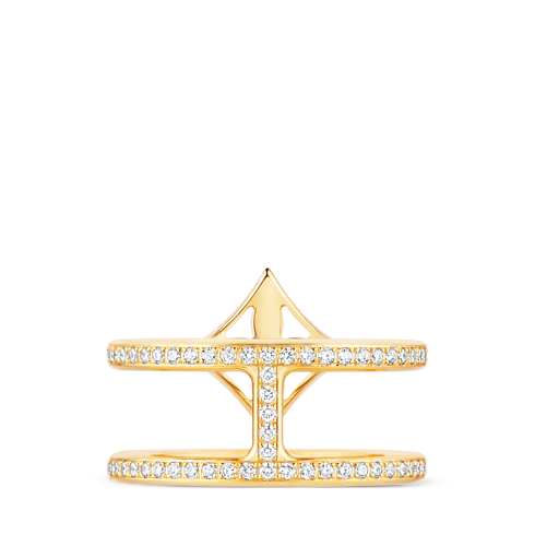 Idylle Blossom zweireihiger Ring, Gelbgold und Diamanten Schmuck Kategorien Alle Schmuckstücke | LOUIS VUITTON (Zoom)