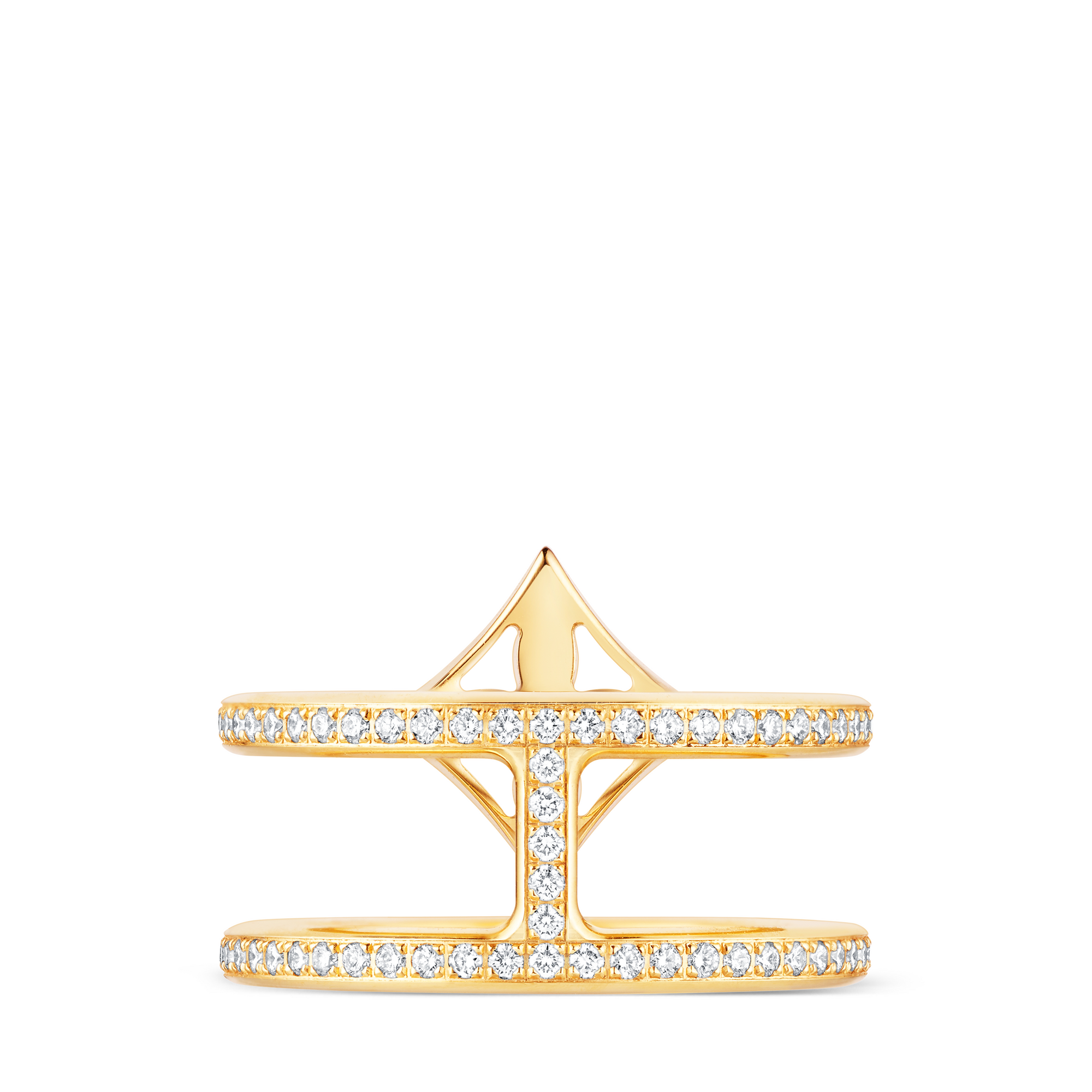 Idylle Blossom zweireihiger Ring, Gelbgold und Diamanten  Schmuck Kategorien Alle Schmuckstücke | LOUIS VUITTON (Zoom)