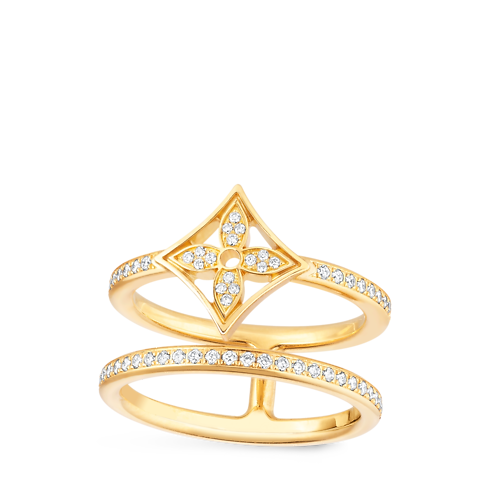 Idylle Blossom zweireihiger Ring, Gelbgold und Diamanten Schmuck Kategorien Alle Schmuckstücke | LOUIS VUITTON (Zoom)
