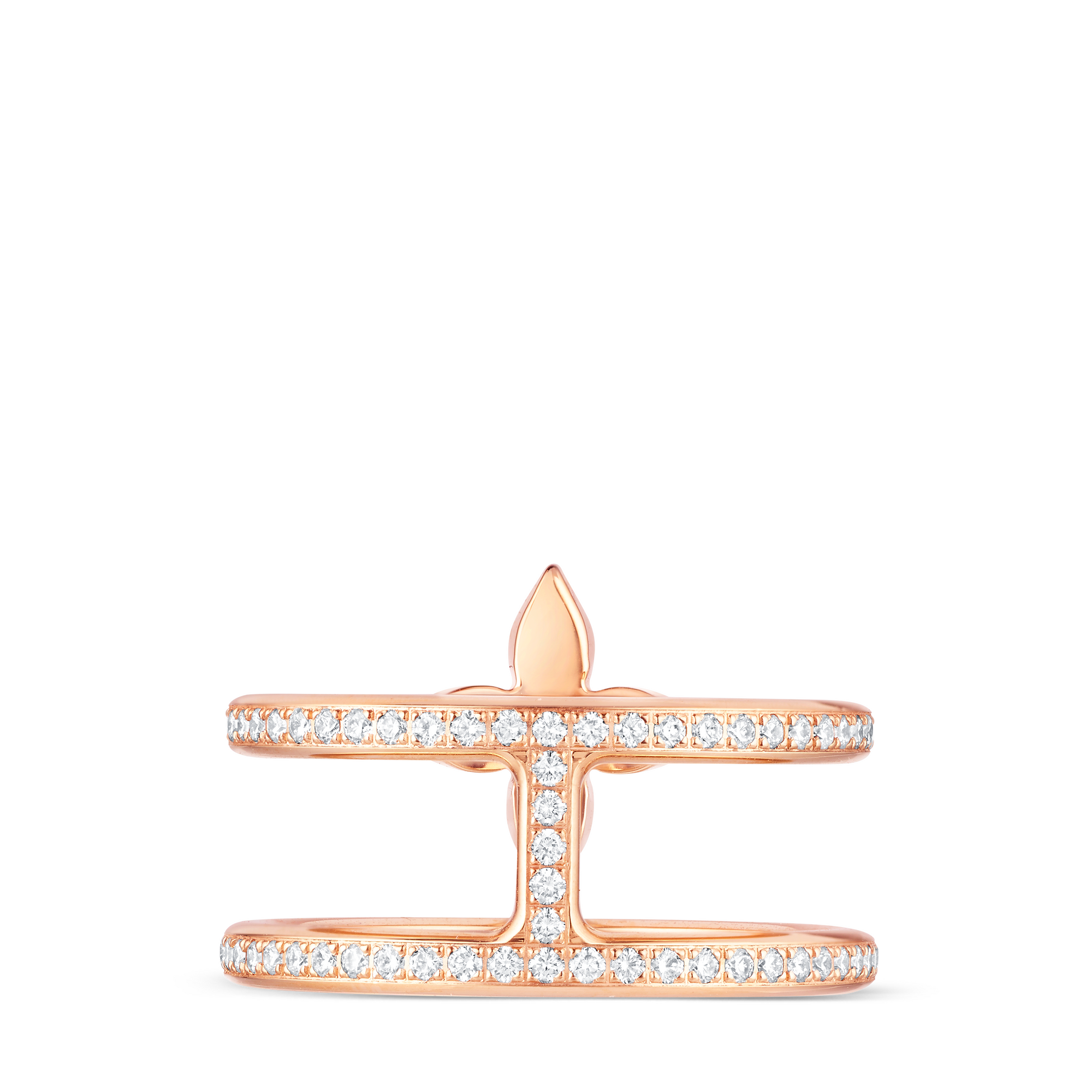 Idylle Blossom zweireihiger Ring, Roségold und Diamanten  Schmuck Kategorien Alle Schmuckstücke | LOUIS VUITTON (Zoom)