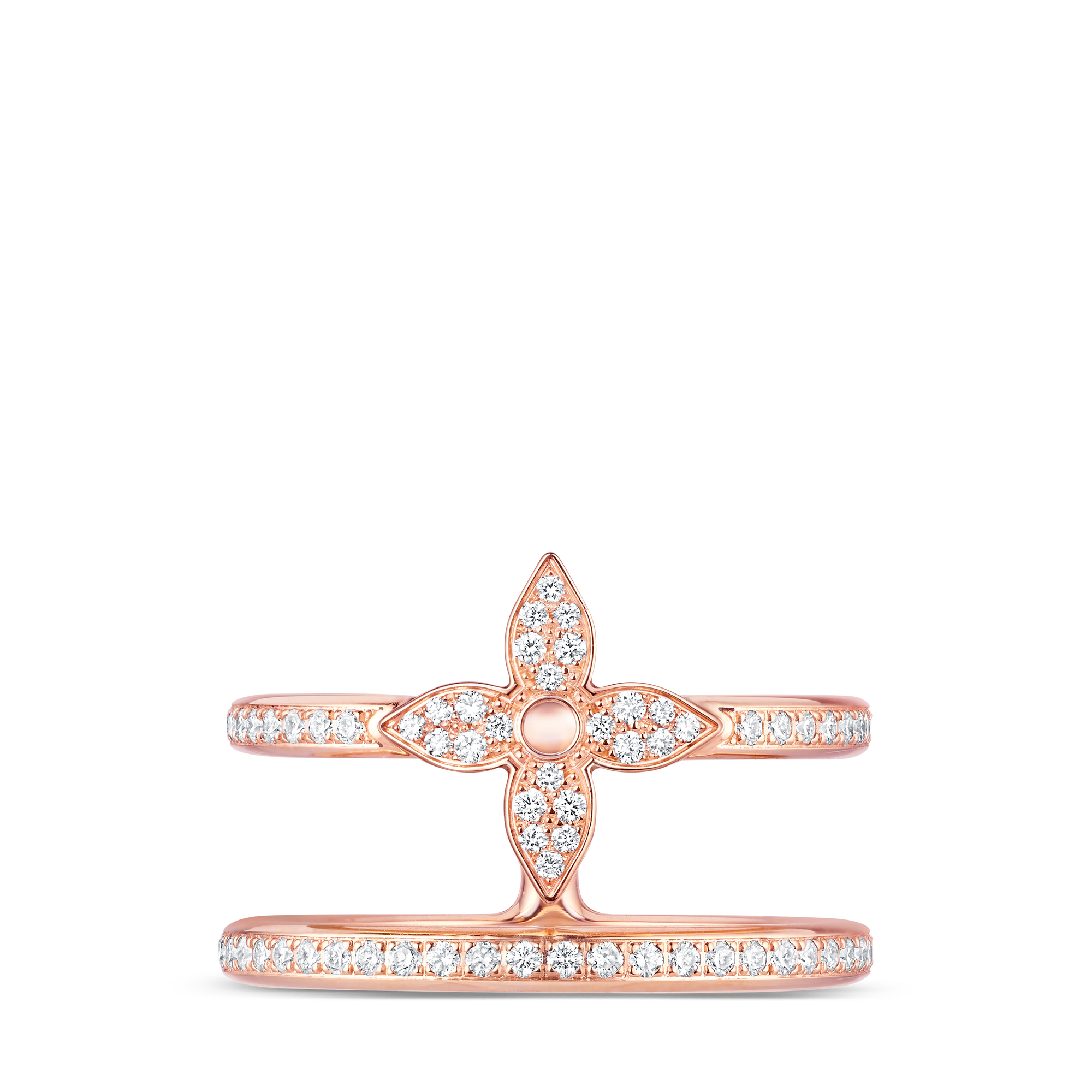 Idylle Blossom zweireihiger Ring, Roségold und Diamanten  Schmuck Kategorien Alle Schmuckstücke | LOUIS VUITTON (Zoom)