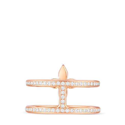 Idylle Blossom zweireihiger Ring, Roségold und Diamanten Schmuck Kategorien Alle Schmuckstücke | LOUIS VUITTON (Zoom)