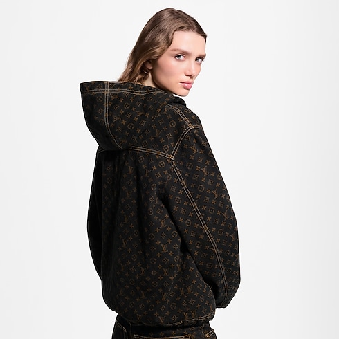 Jacke aus Denim mit Monogram-Motiv und Reißverschluss Damen Ready to Wear Mäntel und Jacken | LOUIS VUITTON (Zoom)