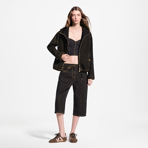 Jacke aus Denim mit Monogram-Motiv und Reißverschluss Damen Ready to Wear Mäntel und Jacken | LOUIS VUITTON (Zoom)