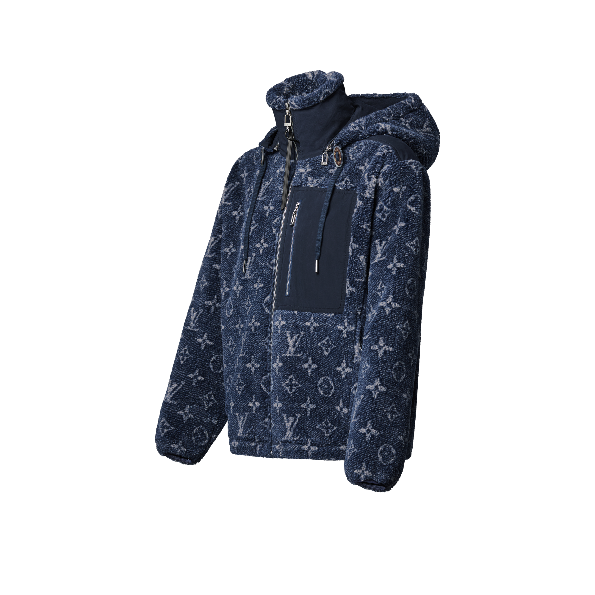 Jacke aus Fleece mit Denim-Optik und Monogram-Motiv  Damen Ready to Wear Mäntel und Jacken | LOUIS VUITTON (Zoom)