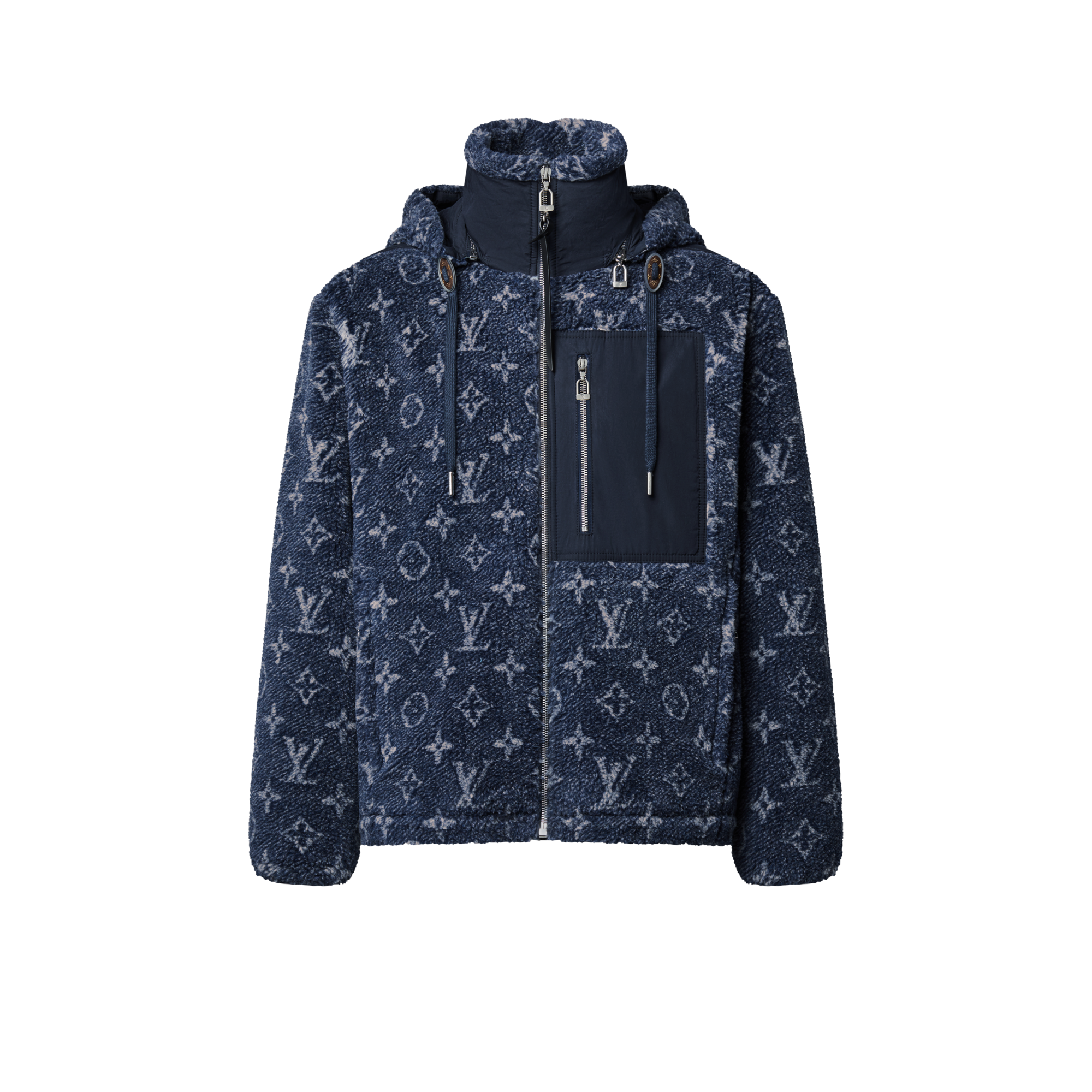 Jacke aus Fleece mit Denim-Optik und Monogram-Motiv  Damen Ready to Wear Mäntel und Jacken | LOUIS VUITTON (Zoom)