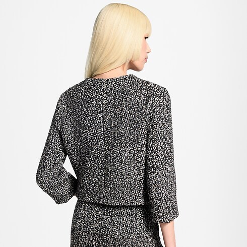 Jacke aus glitzerndem Tweed mit Schmuck-Knopf Damen Ready to Wear Mäntel und Jacken | LOUIS VUITTON (Zoom)