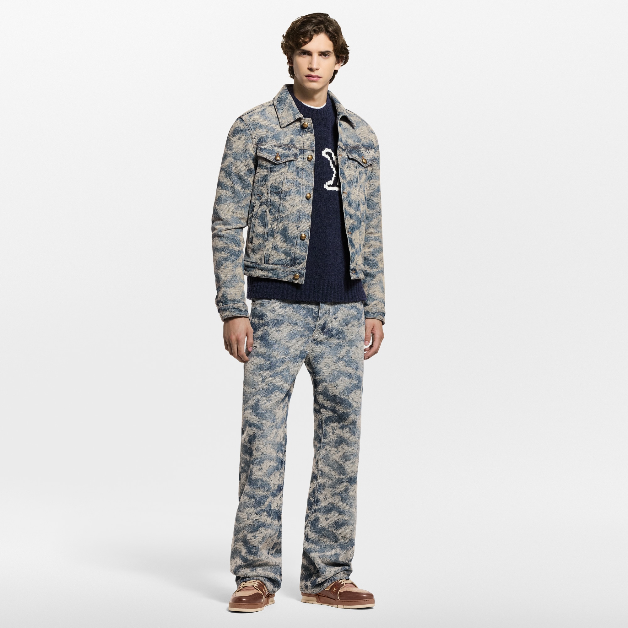 Jacke im Trucker-Stil aus Denim mit Monogram  Herren Ready to Wear Jacken und Mäntel | LOUIS VUITTON (Zoom)